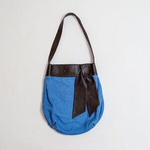 LUPO rare Denim & Leather Shoulder Bag